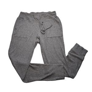 Aerie Ribbed Jogger Leggings Gray Drawstring Lounge Womens XL